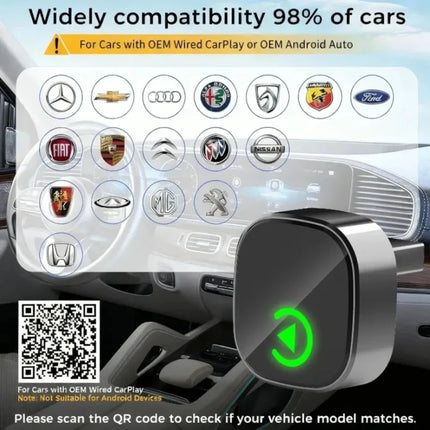 2-in-1 Wireless CarPlay &amp; Android Auto Adapter