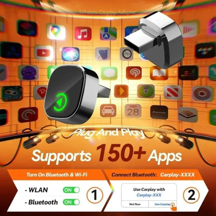 2-in-1 Wireless CarPlay &amp; Android Auto Adapter